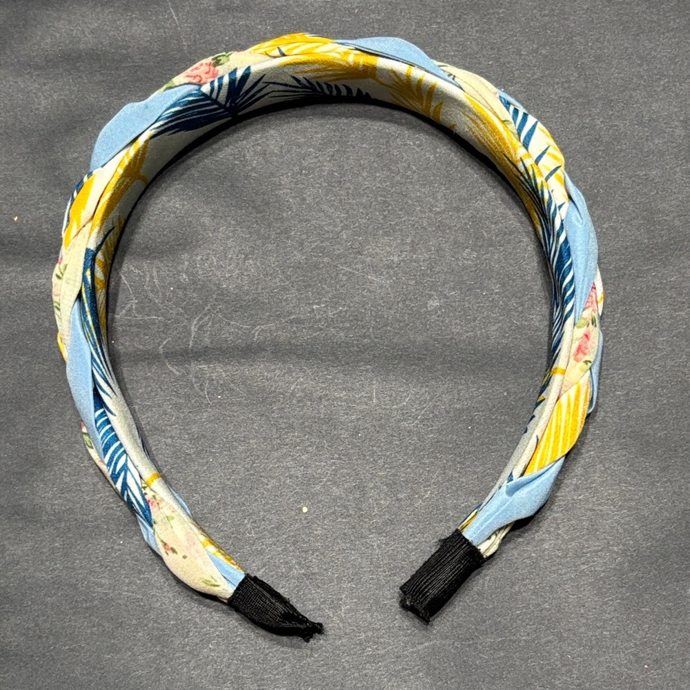 Floral Blue and Yellow Headband